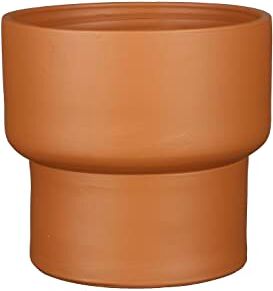 MICA Decorations Riva Base Pot Round terra-h20xd22cm Vaso per fiori e piante, Terracotta, Multicolore, Unico