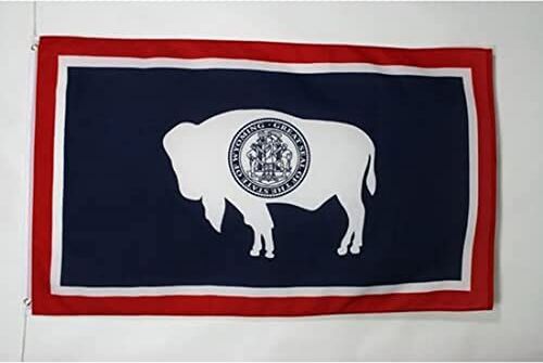 AZ FLAG Bandiera Wyoming 150x90cm Bandiera Stato Americano – USA Stati Uniti 90 x 150 cm