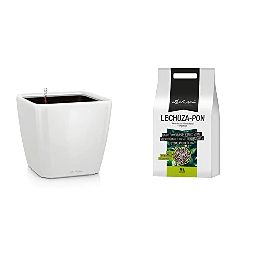 Lechuza Quadro Premium 35 Set Vaso completo, Colore bianco lucido PON 18 LITRI NEUTRO0