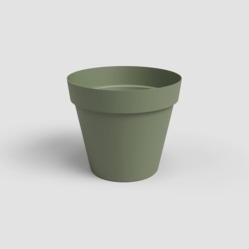 Artevasi Capri, vaso in plastica da 40 cm, colore Verde cenere
