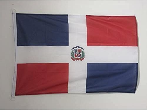 AZ FLAG BANDIERA NAVALE REPUBBLICA DOMINICANA 45x30cm BANDIERA MARITIMA DOMINICANA 30 x 45 cm speciale nautismo