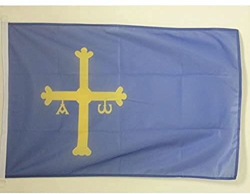 AZ FLAG Bandiera NAVALE ASTURIE 45x30cm Bandiera MARITIMA PRINCIPADO DE Asturias in Spagna 30 x 45 cm Speciale nautismo