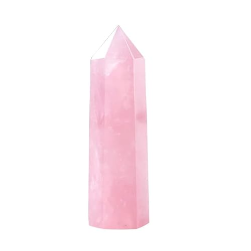 LABDIP decorazione della stanza 1 pz bacchetta di cristallo di quarzo rosa naturale rosa punta decorazione for la casa decorazione articoli for la casa (Color : One Size, Size : 750-800g)