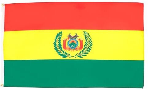 AZ FLAG Bandiera Bolivia 150x90cm Gran Bandiera BOLIVIANA 90 x 150 cm Poliestere Leggero Bandiere