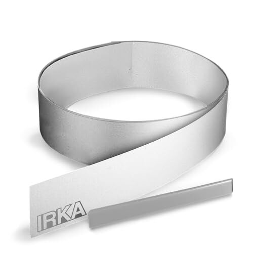 IRKA Nastro di bordatura per prato spessore 1 mm alluminio-zinco robusta bordatura del letto altezza 15 cm lunghezza 10 m