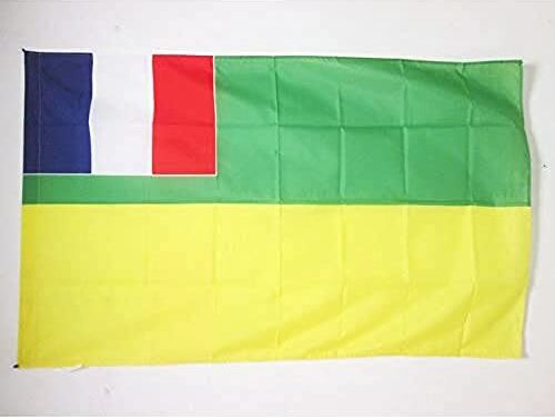 AZ FLAG BANDIERA CONGO FRANCESE 1959-1970 150x90cm BANDIERA IMPERO COLONIALE FRANCESE 90 x 150 cm foro per asta