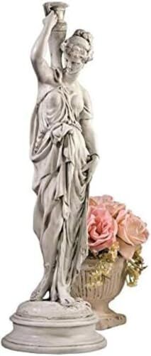 Design Toscano Statua da Giardino Dione, Dea dell'Acqua: Media, Beige, 16.5x16.5x56 cm