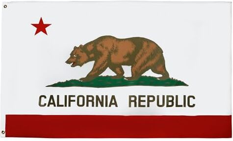 AZ FLAG Bandiera California 150x90cm Gran Bandiera Stato Americano – USA Stati Uniti 90 x 150 cm Poliestere Leggero Bandiere