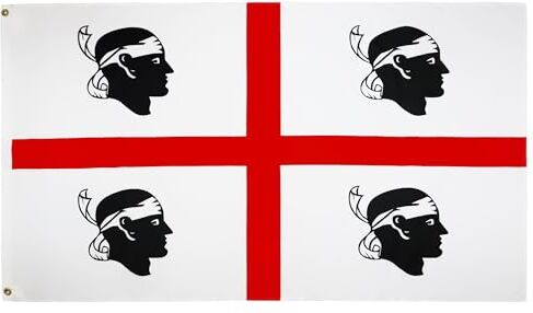 AZ FLAG Bandiera Sardegna 150x90cm Gran Bandiera SARDA Italia 90 x 150 cm Poliestere Leggero Bandiere