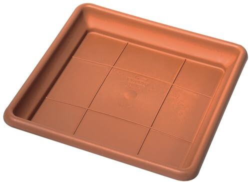 Chapelu ISQTM37CTE Sottovaso Opera in Polipropilene, 37 x 37 x 5,5 cm, Terracotta