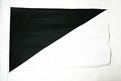 AZ FLAG Bandiera Spiaggia Nero E Bianco Triangolo 150x100cm Bandiera Nera E Bianca 100 x 150 cm Speciale Esterno