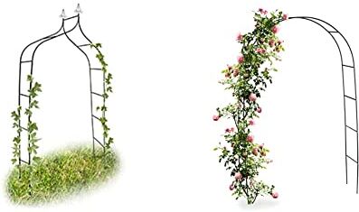 Relaxdays 10017903, Arco per Rose Rampicanti, 255x140x38 cm, Struttura Resistente alle Intemperie & Arco per Rose, Rampicanti, Decorazione da Giardino, Sostegno per Piante