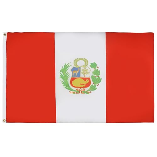 AZ FLAG Bandiera Perù 150x90cm Bandiera PERUVIANA 90 x 150 cm