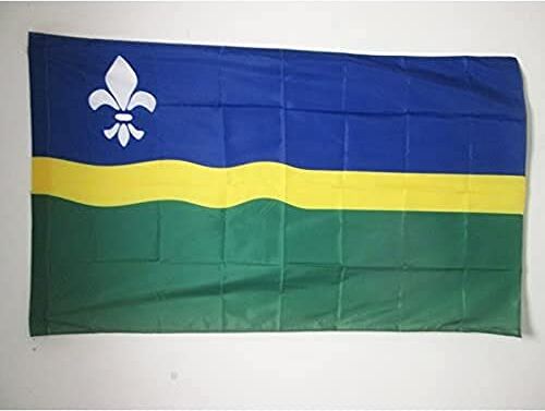 AZ FLAG BANDIERA PROVINCIA DI FLEVOLAND 150x90cm BANDIERA FLEVOLAND PAESI BASSI 90 x 150 cm foro per asta