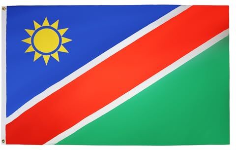 AZ FLAG Bandiera Namibia 150x90cm Gran Bandiera NAMIBIANA 90 x 150 cm Poliestere Leggero Bandiere