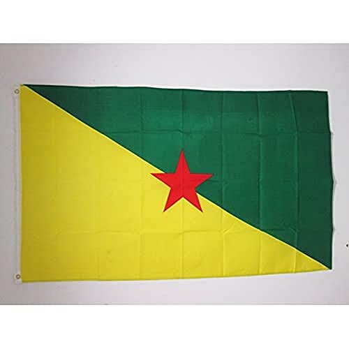 AZ FLAG BANDIERA GUYANA FRANCESE 150x90cm BANDIERA GUYANE FRANÇAISE IN FRANCIA 90 x 150 cm