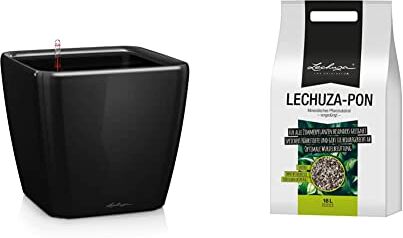 Lechuza 16289 flowerpot Quadro 50 LS Kit completo Premium, il nero (50 x 50 x 47) PON 18 LITRI NEUTRO0