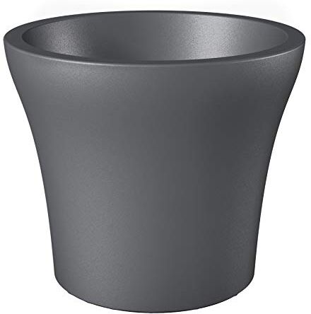 Scheurich Vaso per Piante No1 Style High, Metallic Grey, Ø 40 cm, Höhe 34 cm