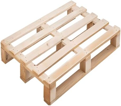 Generico Pallet 120x80 cm in legno abete di qualità, nuovo, pedana portata 300 kg per spedizioni, bancale ideale per movimentazione merci, arredi interni ed esterni, non verniciato