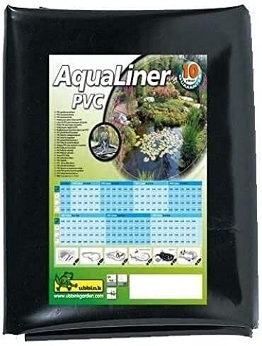 Ubbink Apollo Gardening Ltd  Rivestimento per laghetto, 4 x 4 m, in PVC, 0,5 mm, Colore: Nero