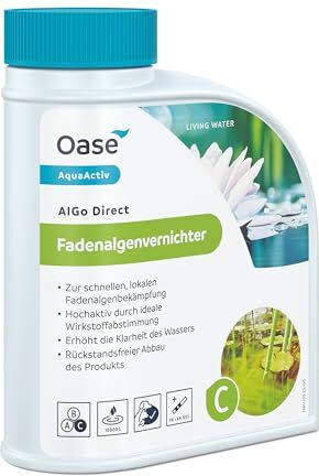 Oase AquaActiv Algo Direct Filament Algae Killer 500 ml Cura biologica del laghetto ideale contro le alghe filamentose in stagno Laghetto da giardino Laghetto per pesci Laghetto