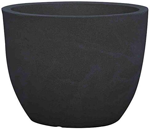 Siena Garden Bristol Vaso per Piante, Colore: Nero Granito