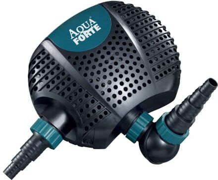 AQUAFORTE O-3500 Plus, 25 Watt, portata ottima 3,5 m3/ora, altezza ottima di mandata 3 metri, lunghezza cavo 10 metri, per corsi d'acqua, cascate, fontane, filtri, ecc.