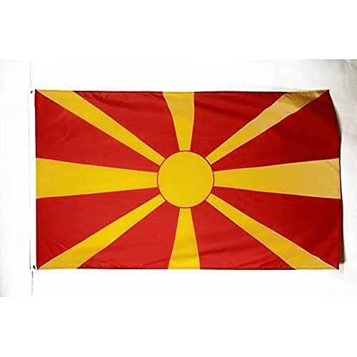AZ FLAG Bandiera Macedonia 150x90cm Raso Bandiera MACEDONE 90 x 150 cm