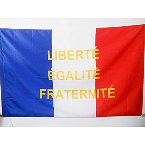 AZ FLAG Bandiera Francia LIBERTÉ EGALITÉ FRATERNITÉ 90x60cm Bandiera libertà Francese 60 x 90 cm Foro per Asta
