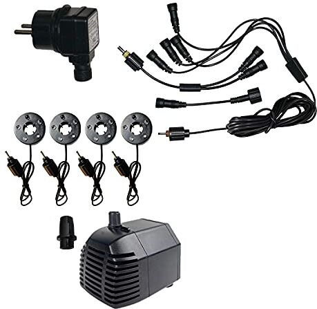 profi-pumpe.de Fontana da giardino fontana ruscello Set pompa per laghetto Oasis 250-H-Hybrid con connessione 230V, funzionamento solare fornito