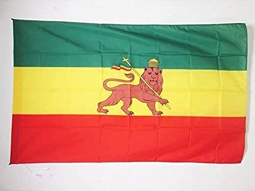 AZ FLAG BANDIERA ETIOPIA 1897-1974 150x90cm BANDIERA STORICA ETIOPE 90 x 150 cm foro per asta