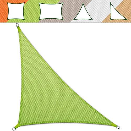 casa pura Tenda Parasole Esterno Tende a Vela Impermeabili, Protezione Anti UV   Vari Colori e Misure Triangolare 5x5x7 m Verde