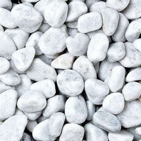 Generico 10 Sacchi di CIOTTOLI Marmo Bianco Carrara 40/60 da 25KG MM Sassi Pietre Decorazione VASI E Giardino