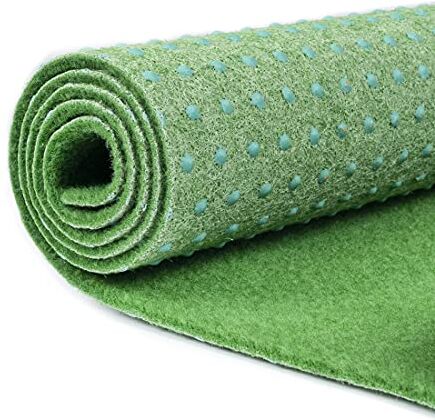 Carpeto Rugs Erba Sintetica per Esterno Drenante con Protuberanze Prato Sintetico da Esterno Drenante Tappeto Erba Sintetica per Esterno Rotolo Verde chiaro 100 x 125 cm