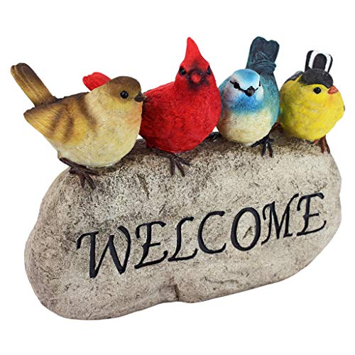 Design Toscano Birdy Welcome Garden Statua di Pietra: Grande