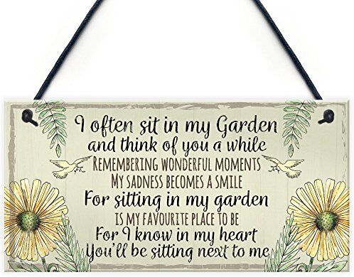 RED OCEAN Targa da giardino estiva con scritta "Garden Shed", regalo commemorativo per mamma e nan