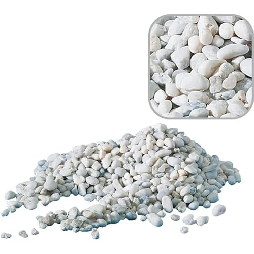 VIRSUS Ghiaia granulato in marmo bianco carrara, ghiaia decorativa per giardino, pietre naturali con spigoli vivi, per Vasi, Aiuole, Viali, misura 8-12mm, Varie Quantità (10kg)