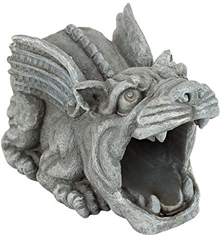 Design Toscano Roland il Gargoyle Guardiano della grondaia Statua Estensione per grondaia, poliresina, a colori, 25,5 cm