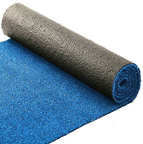 casa pura Tappeto Erba Sintetica Esterno Manto Prato Sintetico di 7 mm   Moquette a Rotoli in Vari Colori e Misure 200x100 cm Blu