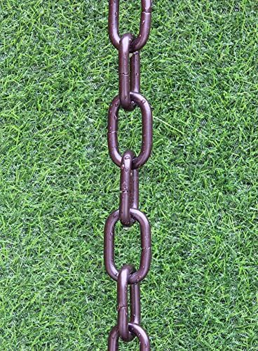 Generic Kam Home Catena antipioggia in alluminio, effetto naturale, con adattatore per grondaia, per installazione a catena antipioggia, standard (bronzo, 8,5)