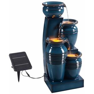 Teamson Home Fontana Solare a Energia Solare a 4 Livelli a Cascata 28.74 pollici con Luci a LED per Giardini, Paesaggi, Patii, Balconi, Prati, Blu Teamson Home Fontana Solare a Energia Solare a 4 Livelli a Cascata 28.74 pollici con Luci a LED per Giardini, Paesaggi, Patii, Balconi, Prati, Blu