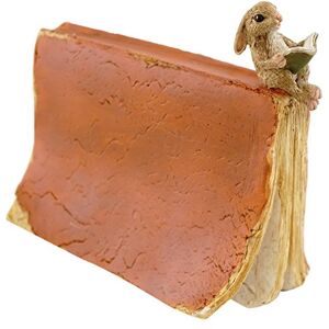 Top Collection Statuetta in Resina, Motivo: Coniglietto Che Legge sul Libro, Colore: Marrone Chiaro Top Collection Statuetta in Resina, Motivo: Coniglietto Che Legge sul Libro, Colore: Marrone Chiaro