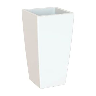 Artevasi Vaso Pisa, Vaso per Fiori di Forma Quadrata con Inserto, da Interno o Esterno, Altezza 60 cm, Bianco Artevasi Vaso Pisa, Vaso per Fiori di Forma Quadrata con Inserto, da Interno o Esterno, Altezza 60 cm, Bianco