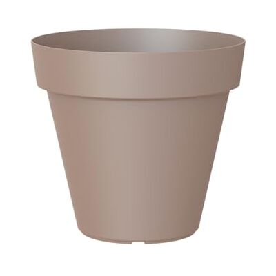 Artevasi Capri, Vaso Rotondo in plastica, 35 cm, Colore Taupe Artevasi Capri, Vaso Rotondo in plastica, 35 cm, Colore Taupe