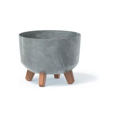 Prosperplast Fioriera con gambe, effetto cemento, 23,8 x 23,8 x 18,7 cm Prosperplast Fioriera con gambe, effetto cemento, 23,8 x 23,8 x 18,7 cm