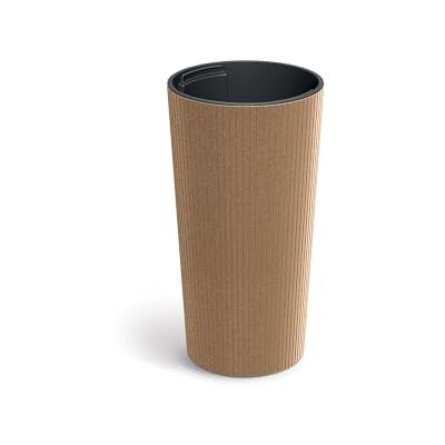 Prosperplast Vaso Lamia Slim Eco Wood alto rotondo, effetto legno naturale, 20 x 20 x 38,5 cm, in plastica resistente, per giardino, terrazza e balcone Prosperplast Vaso Lamia Slim Eco Wood alto rotondo, effetto legno naturale, 20 x 20 x 38,5 cm, in plastica resistente, per giardino, terrazza e balcone