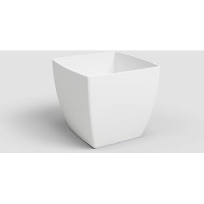 Artevasi Siena Pot, Vaso da Fiori Quadrato con Finitura Opaca, plastica 100% riciclabile, 20cm, Colore Bianco Artevasi Siena Pot, Vaso da Fiori Quadrato con Finitura Opaca, plastica 100% riciclabile, 20cm, Colore Bianco