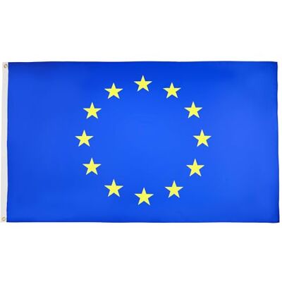 Bandiera Europea 250x150cm - Poliestere Resistente con Occhielli Metallici Bandiera Europea 250x150cm - Poliestere Resistente con Occhielli Metallici