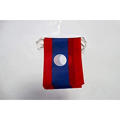 Ghirlanda di bandiere del Laos Az Flag - 6m, 20 bandiere, 15x21cm - Nuovo Ghirlanda di bandiere del Laos Az Flag - 6m, 20 bandiere, 15x21cm - Nuovo