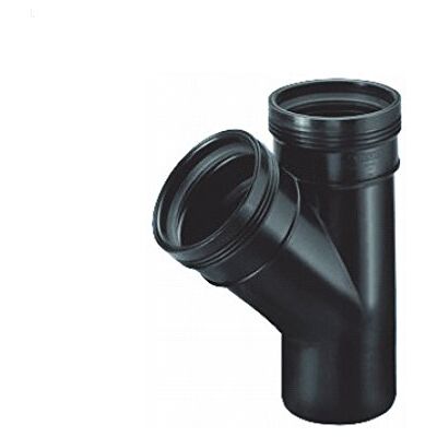 AQUAFORTE Raccordo a T a 45 Gradi con 2X/1 connettore a Cuneo Diametro 75 mm, Nero, 17,8 x 22,8 x 9,0 cm AQUAFORTE Raccordo a T a 45 Gradi con 2X/1 connettore a Cuneo Diametro 75 mm, Nero, 17,8 x 22,8 x 9,0 cm
